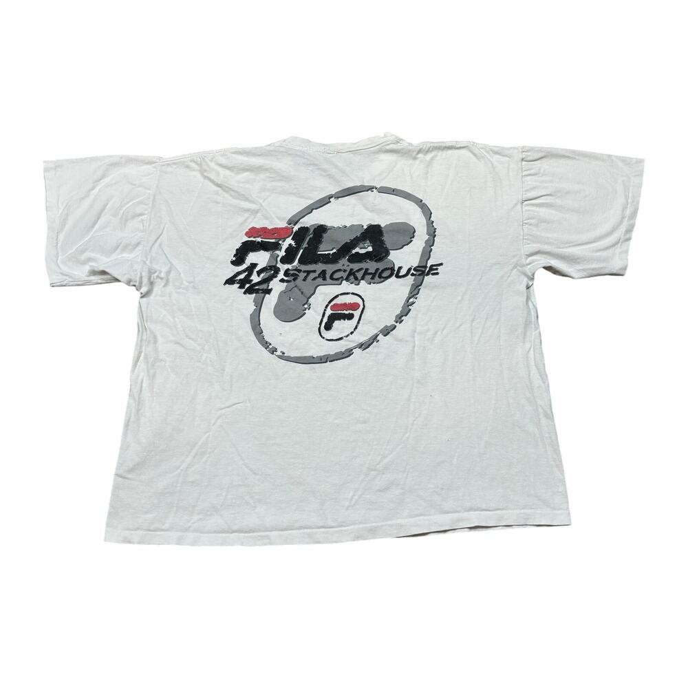 Rare Vintage Fila 42 Stackhouse Single Stitch Boxy Basketball Shirt Men's 2XL